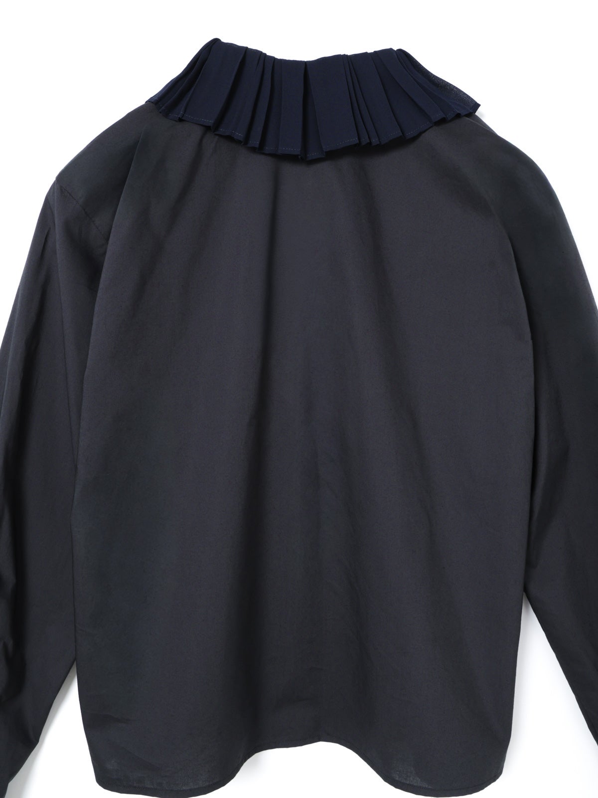 mizuiro ind プリーツカラー 長袖シャツ ブラック mizuiro ind プリーツカラーシャツ｜ MARcourt ONLINE STORE