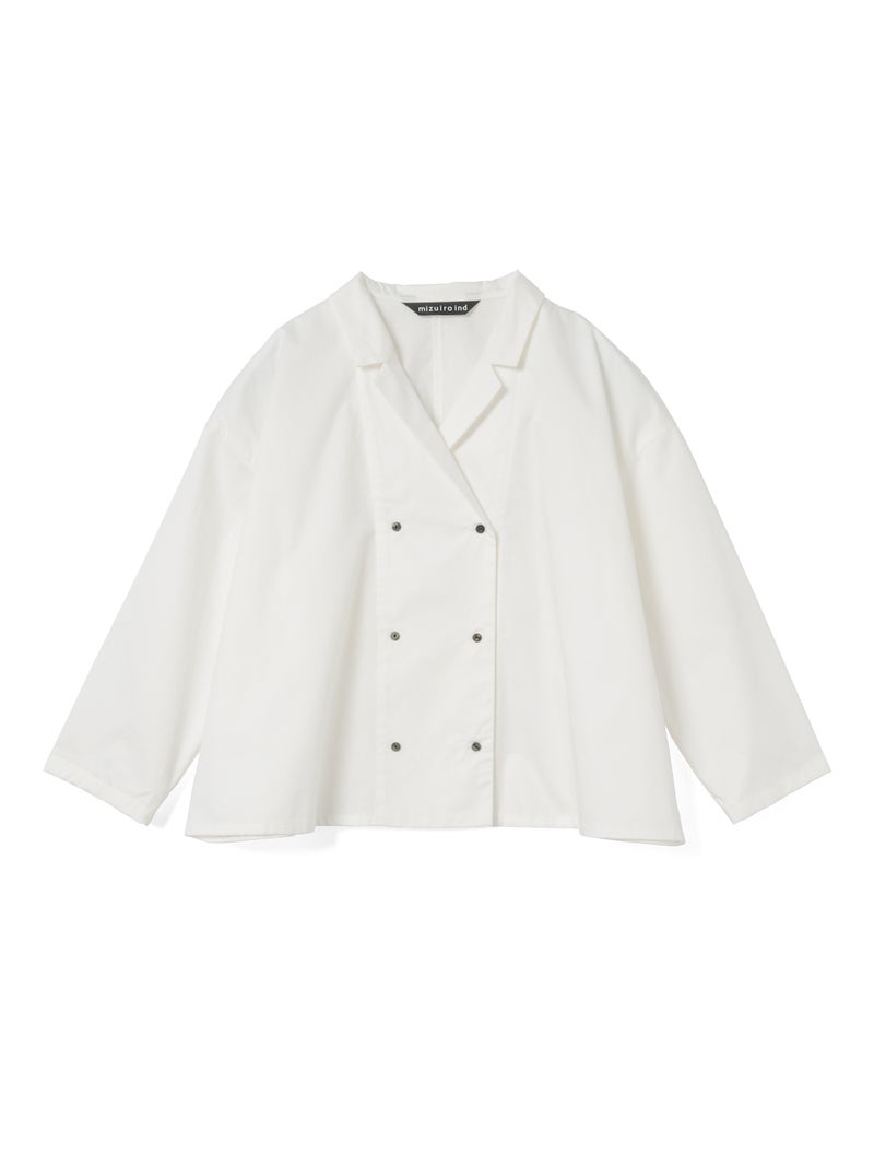 mizuiro ind ダブルブレストシャツ