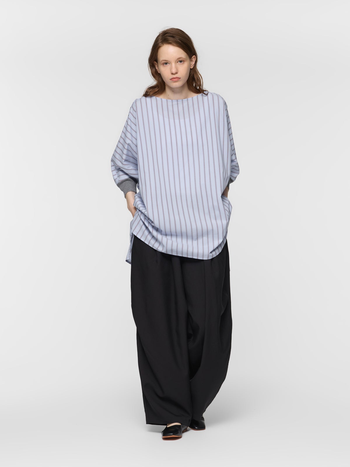 mizuiro ind ストライプコクーンプルオーバー｜ MARcourt ONLINE STORE