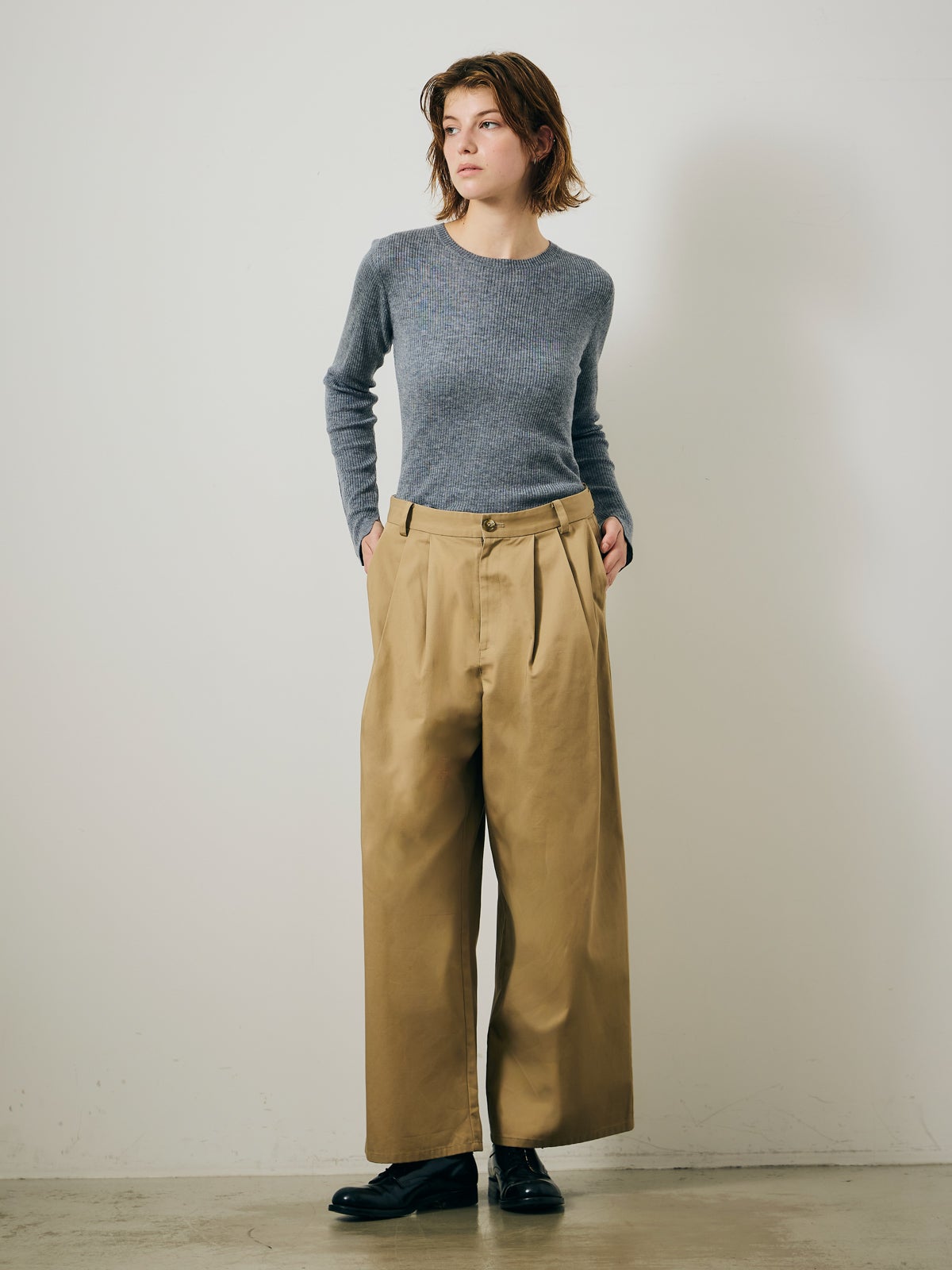 crew neck rib knit PO