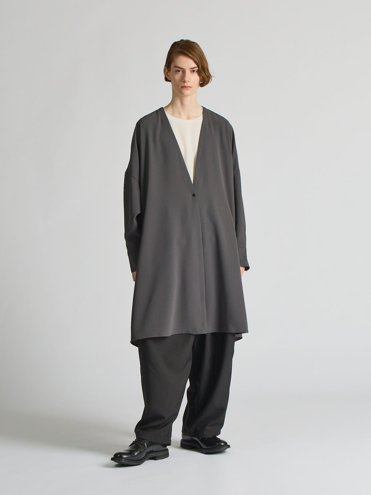 mizuiro ind ノーカラーワイドカーディガン｜ MARcourt ONLINE STORE
