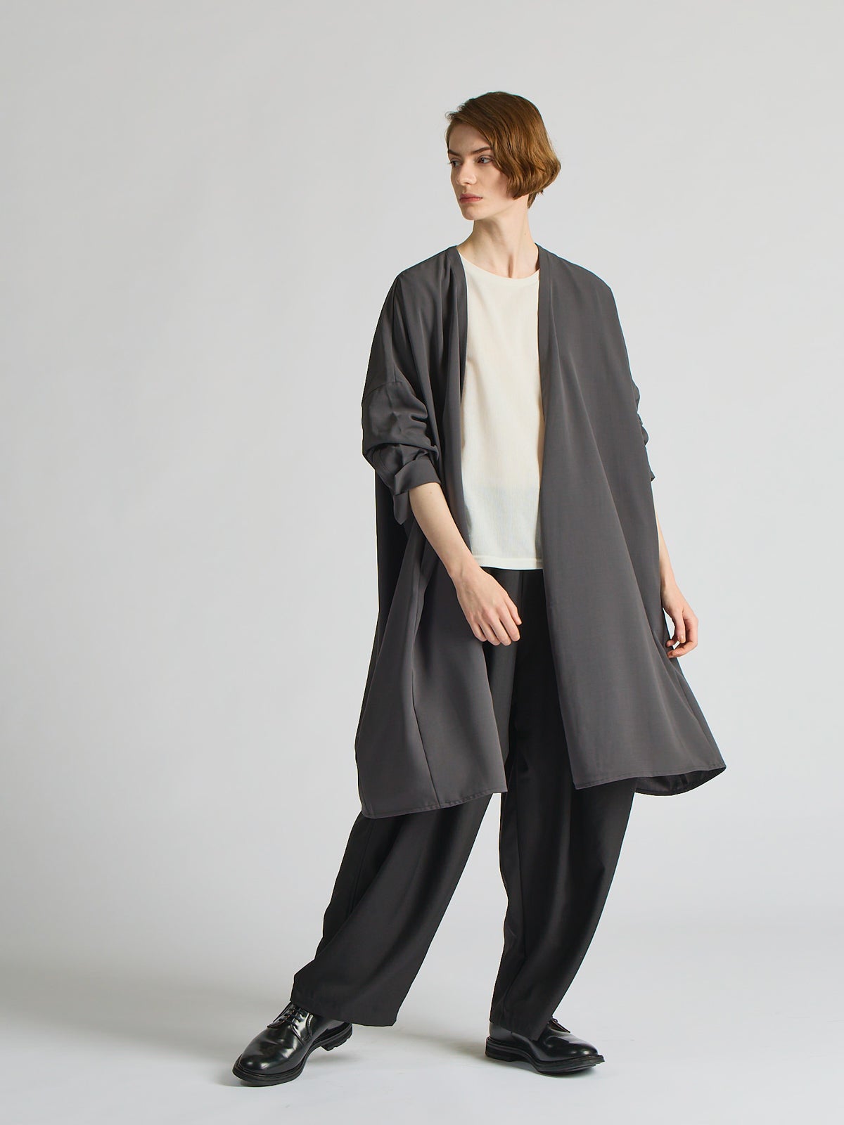 mizuiro ind ノーカラーワイドカーディガン｜ MARcourt ONLINE STORE