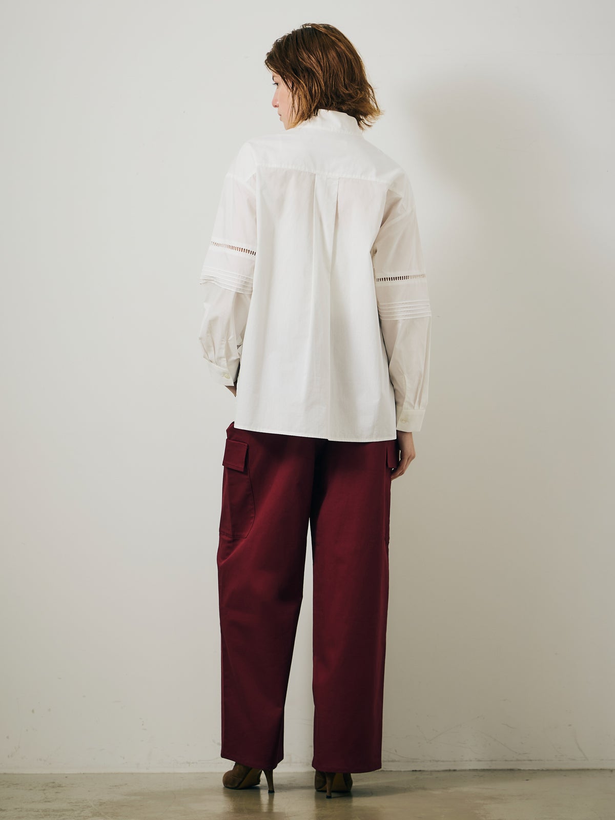 MARMARMAR レースピンタックスタンドカラーシャツ｜ MARcourt ONLINE