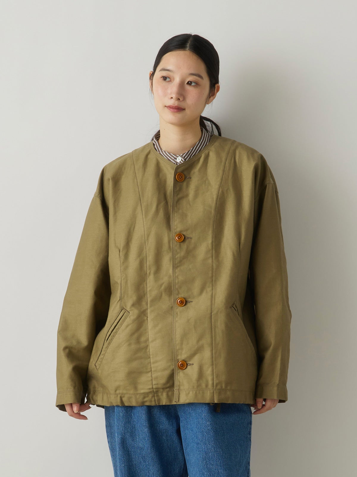 nocollar utility jacket