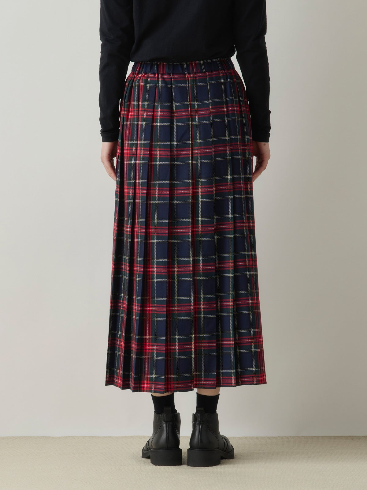 rurumu チェック柄プリーツ巻きスカート MidiUmi ラップチェックスカート｜ MARcourt ONLINE STORE
