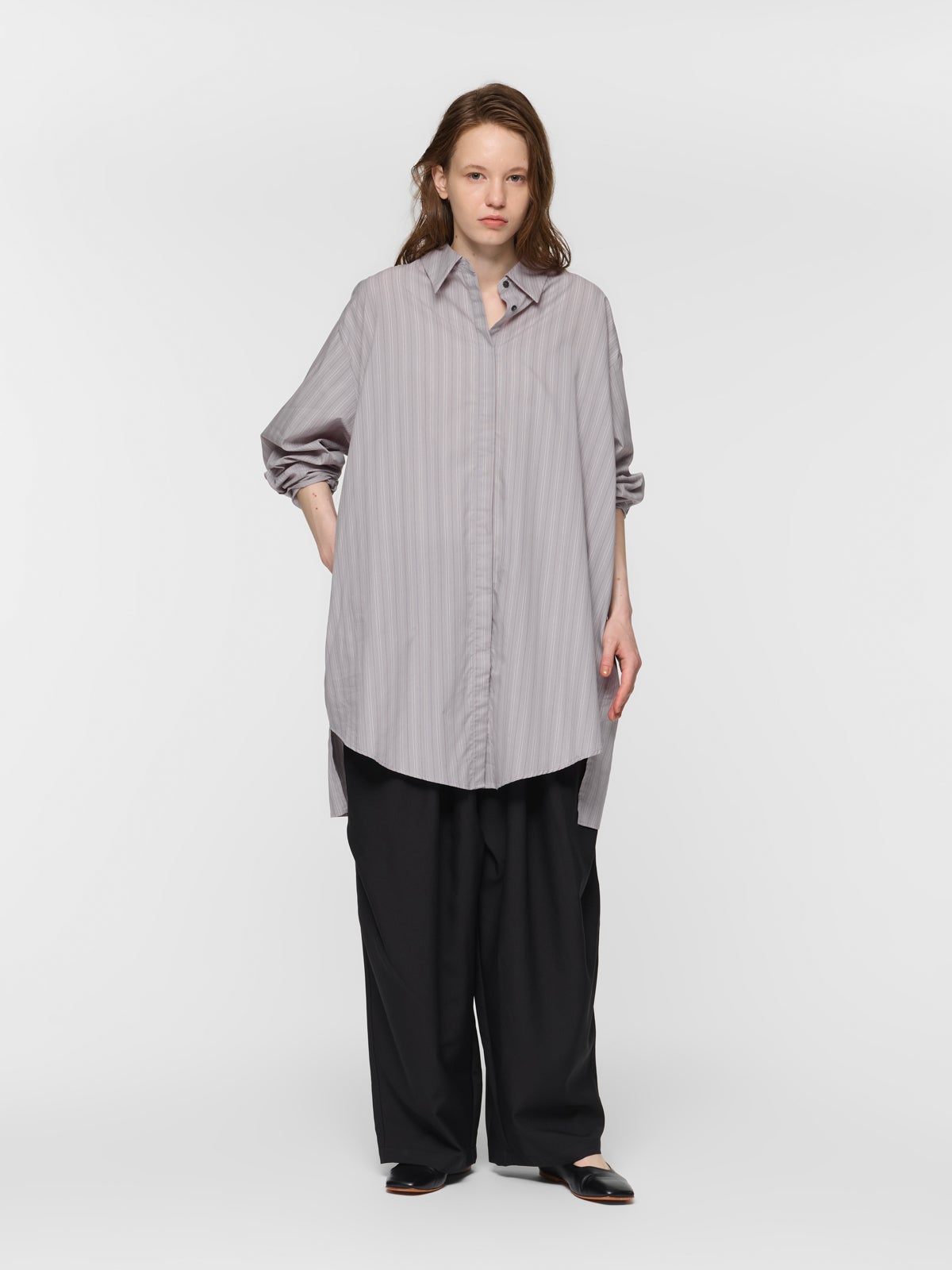 mizuiro ind ストライプボックスカットシャツ｜ MARcourt ONLINE STORE
