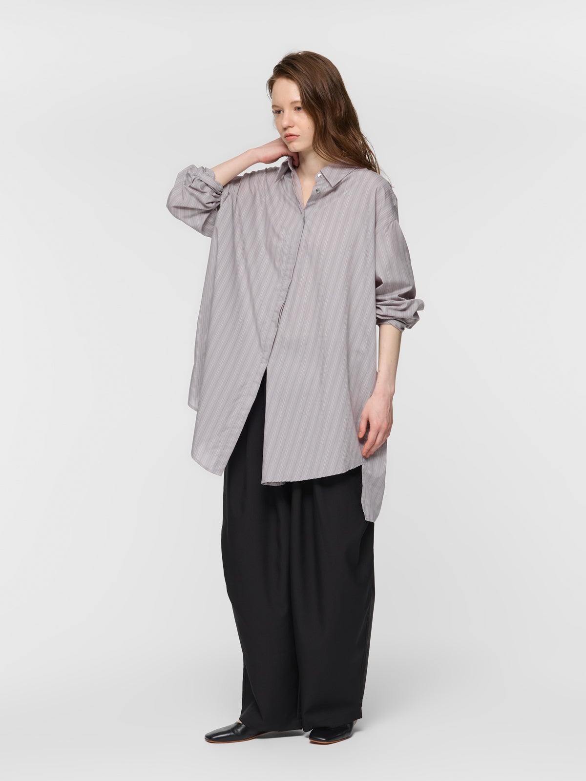mizuiro ind ストライプボックスカットシャツ｜ MARcourt ONLINE STORE