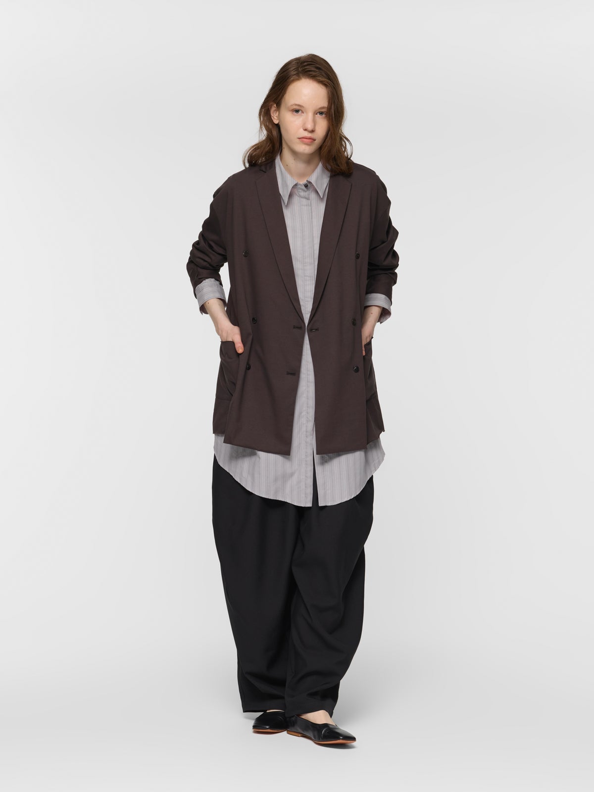 mizuiro ind ストライプボックスカットシャツ｜ MARcourt ONLINE STORE