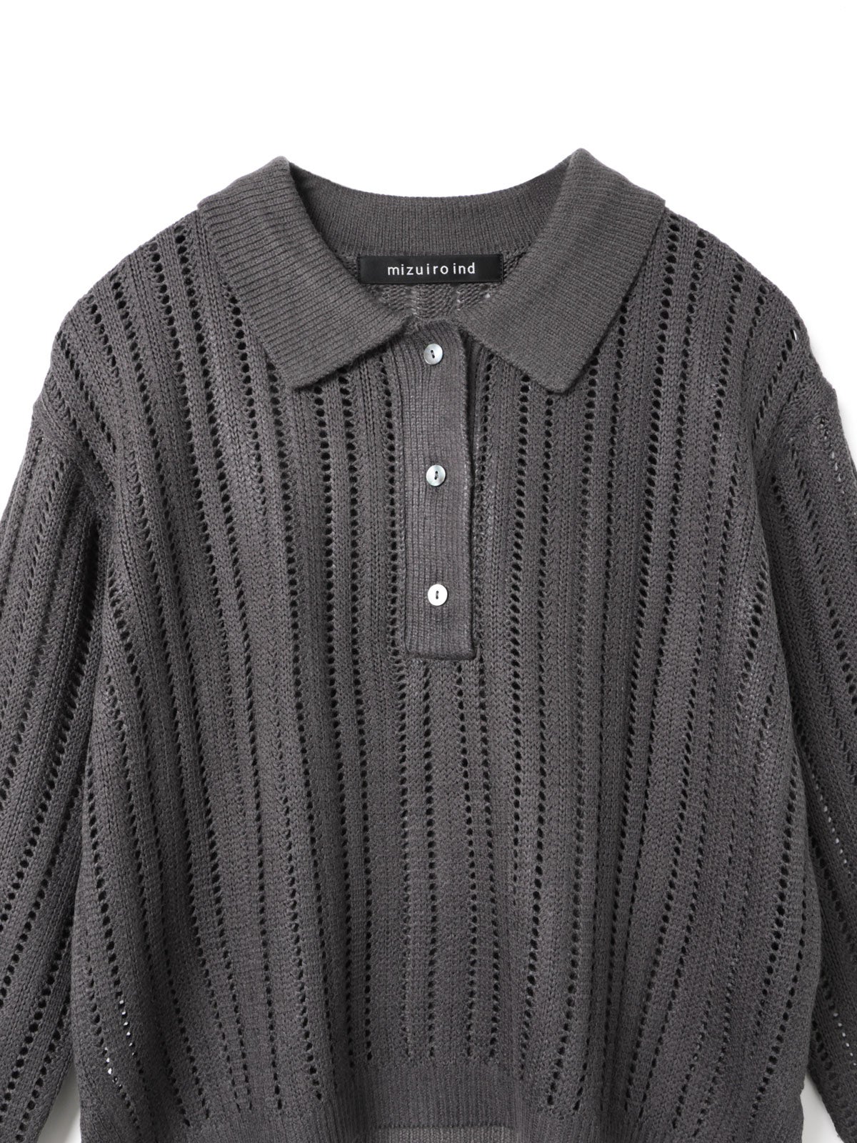 mizuiro ind 箔プリントメッシュポロニット｜ MARcourt ONLINE STORE
