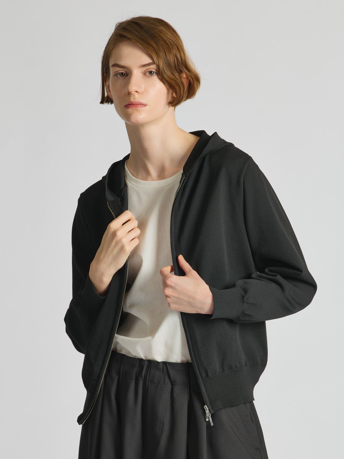 mizuiro ind フードジップニット｜ MARcourt ONLINE STORE