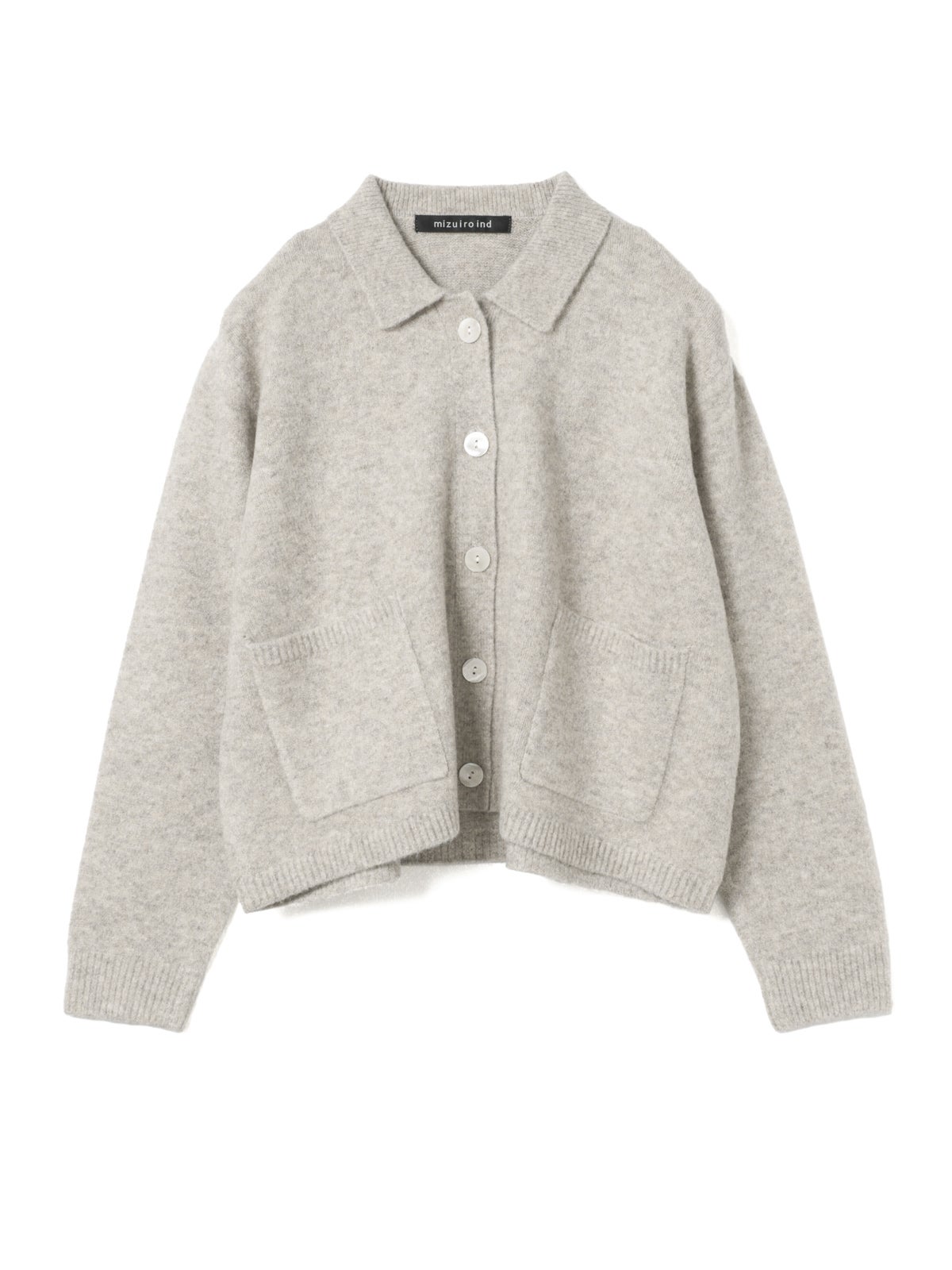 mizuiro ind ハイネックシャツカラーショートカーディガン｜ MARcourt