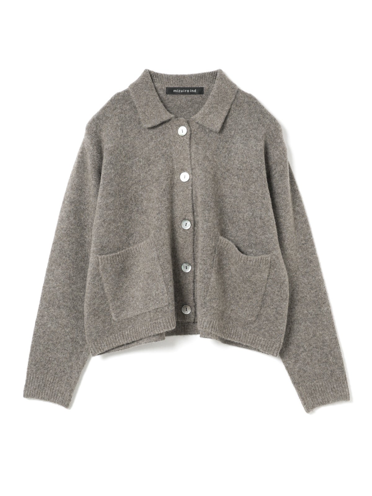 mizuiro ind ハイネックシャツカラーショートカーディガン｜ MARcourt
