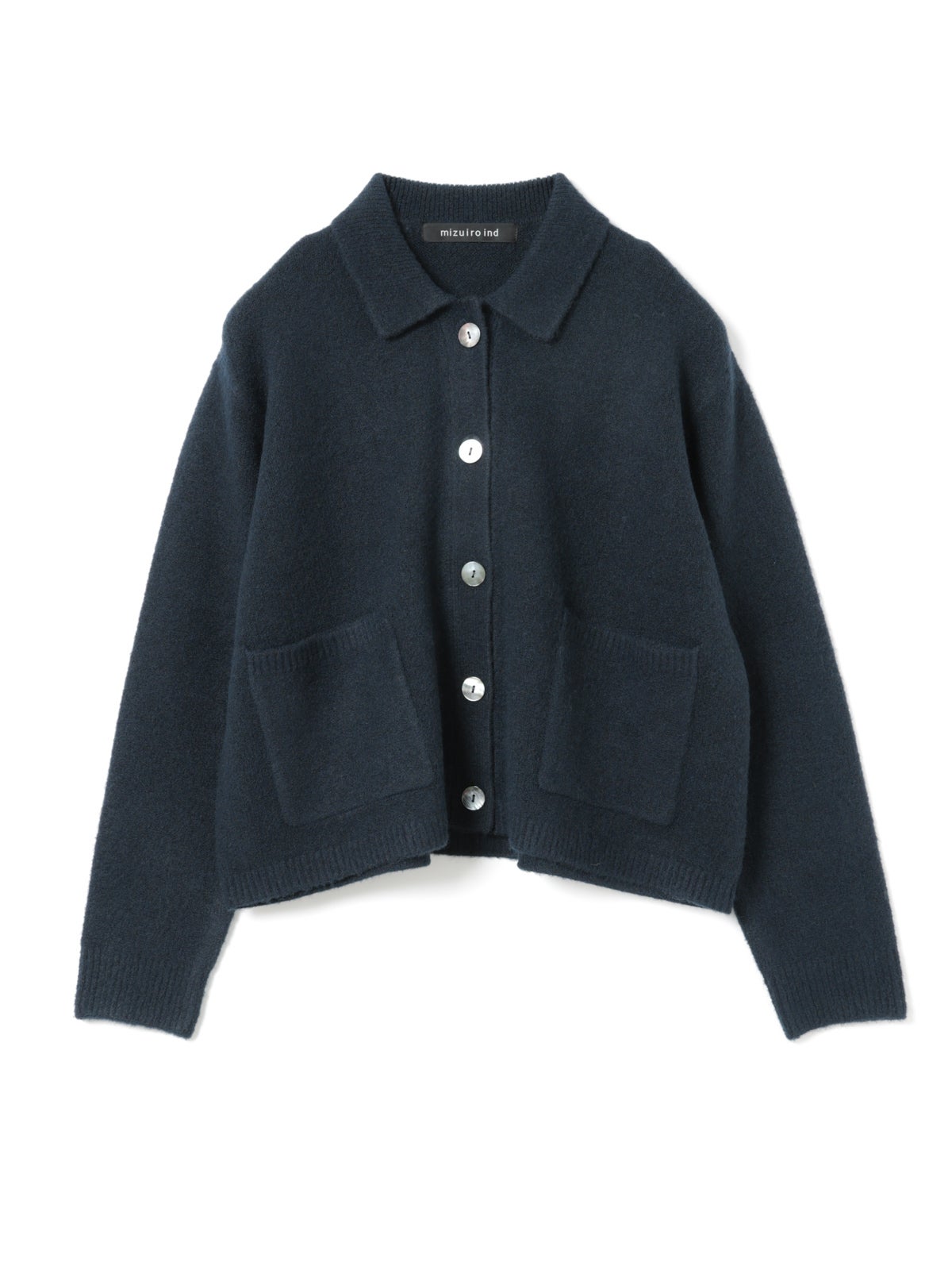 mizuiro ind ハイネックシャツカラーショートカーディガン｜ MARcourt