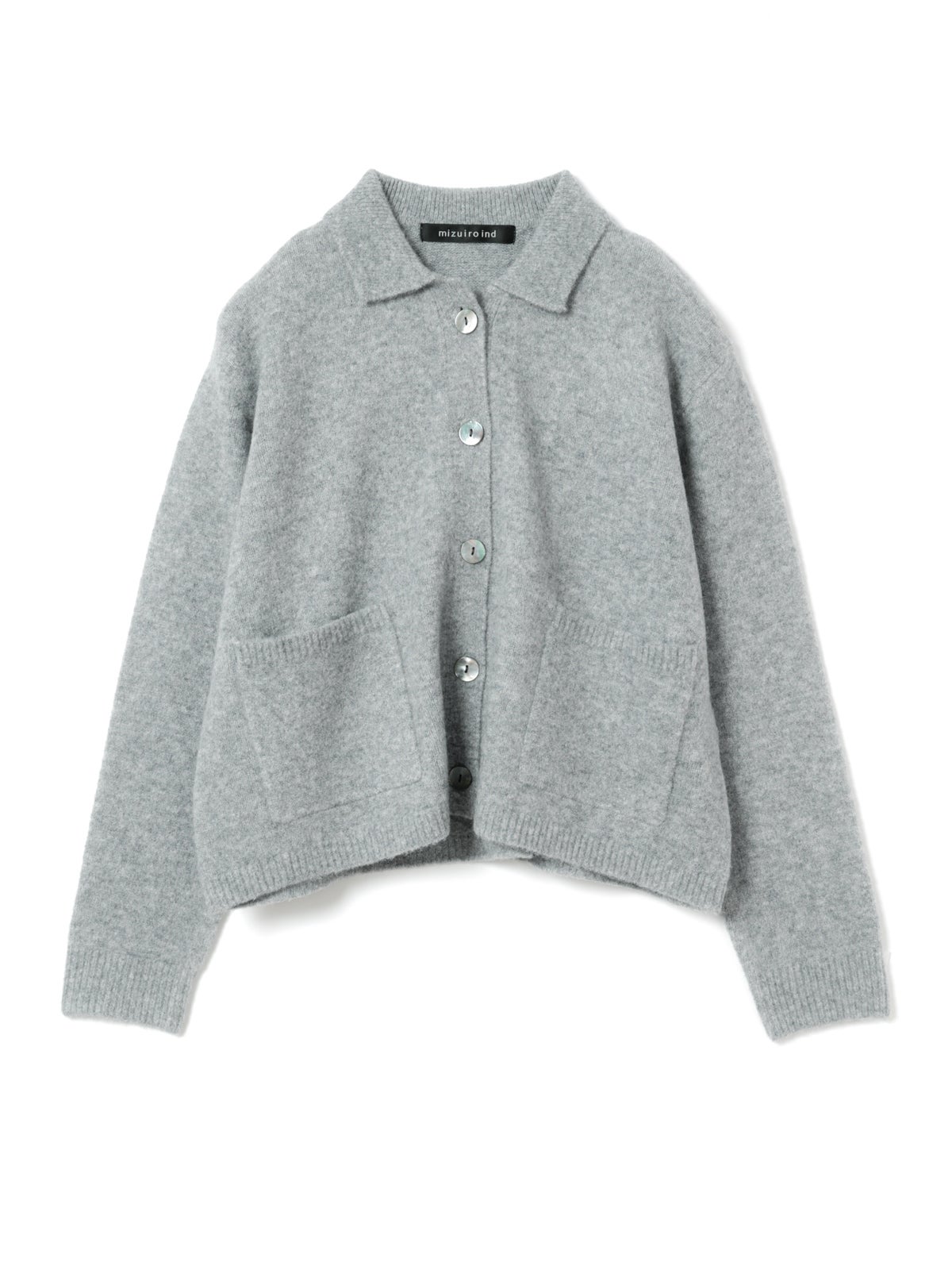 mizuiro ind ハイネックシャツカラーショートカーディガン｜ MARcourt