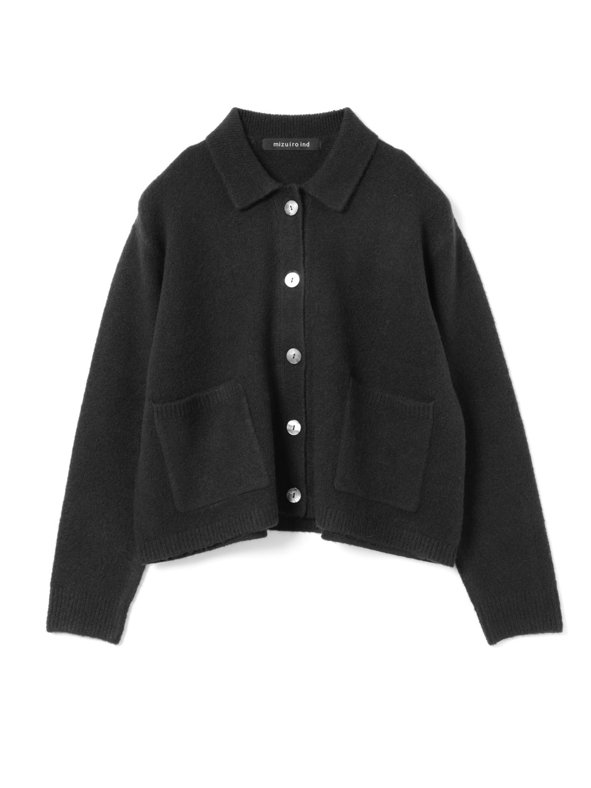 mizuiro ind ハイネックシャツカラーショートカーディガン｜ MARcourt