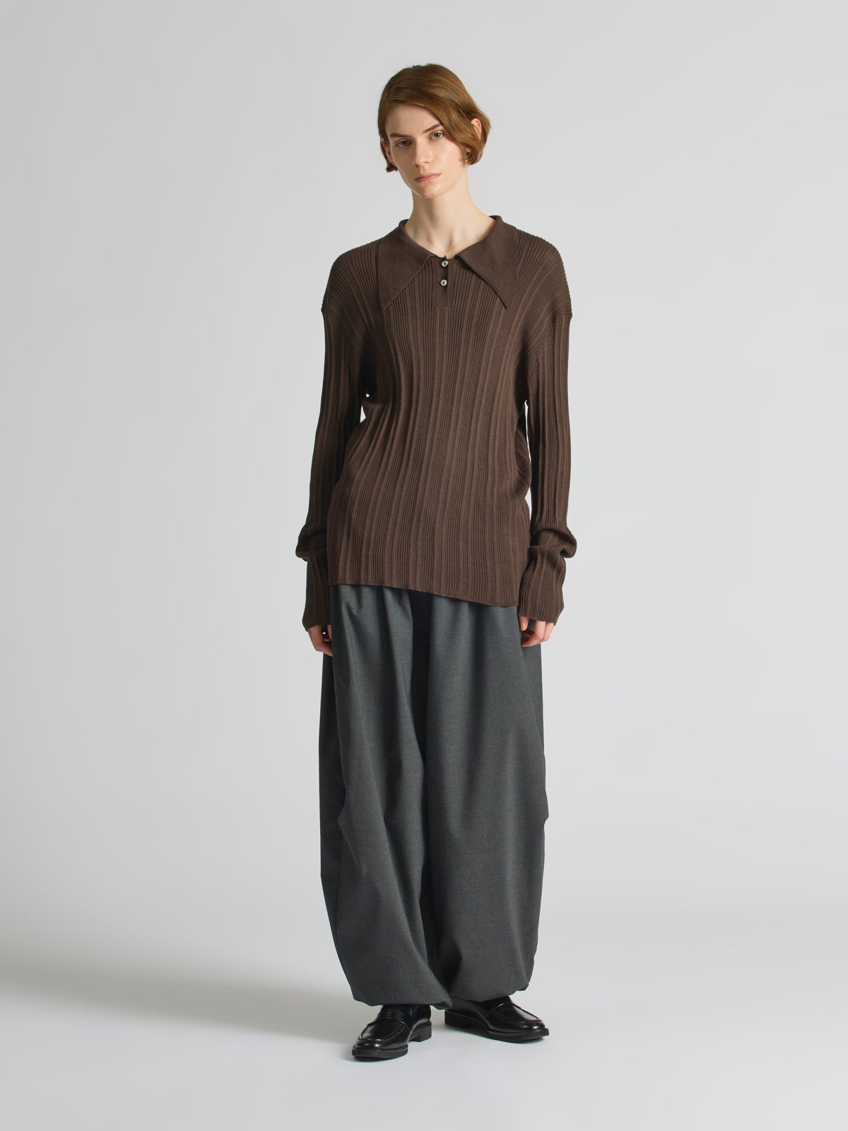 mizuiro ind ロングカラーニットポロシャツ｜ MARcourt ONLINE STORE