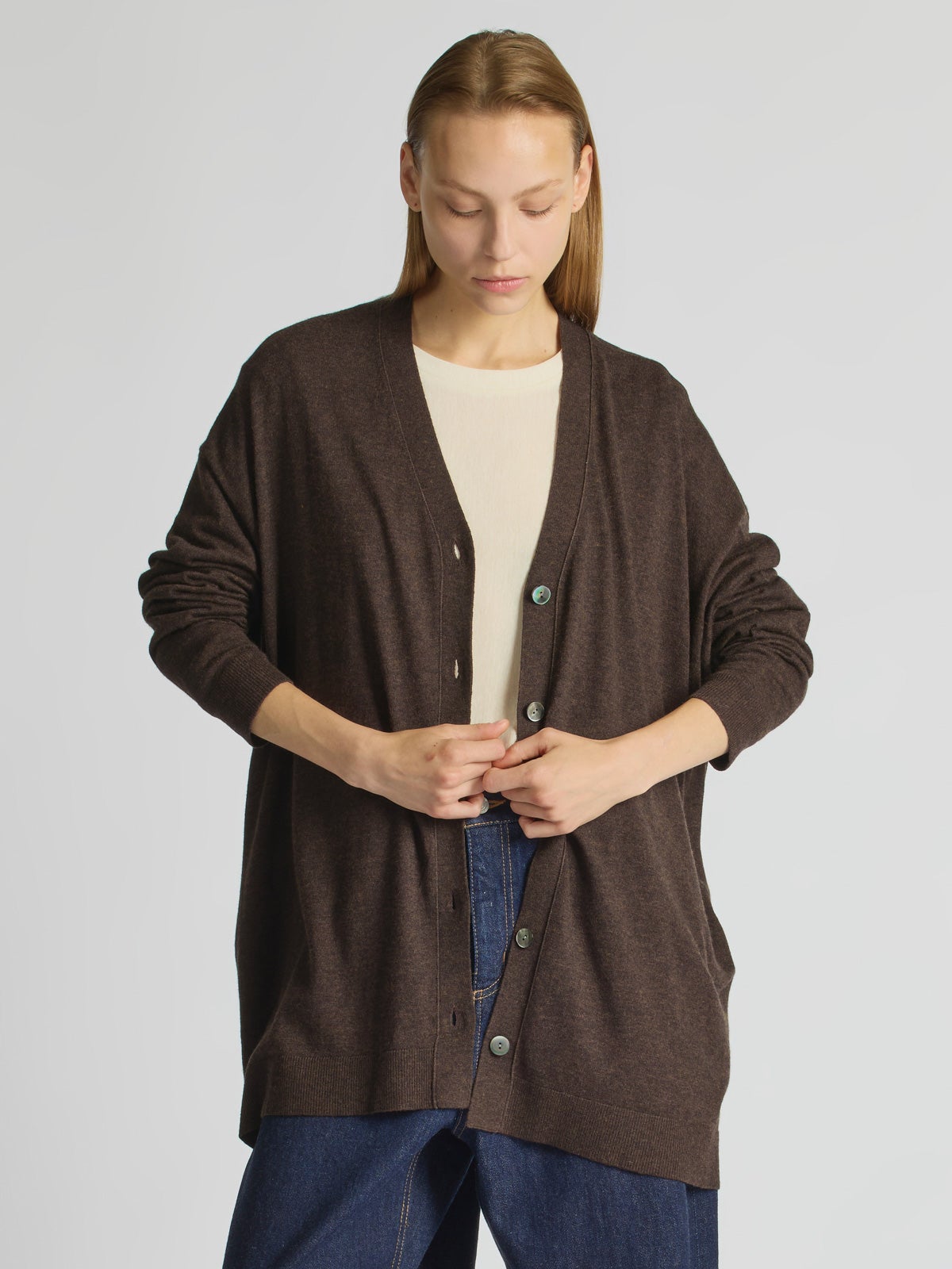mizuiro ind Vネックワイドカーディガン｜ MARcourt ONLINE STORE