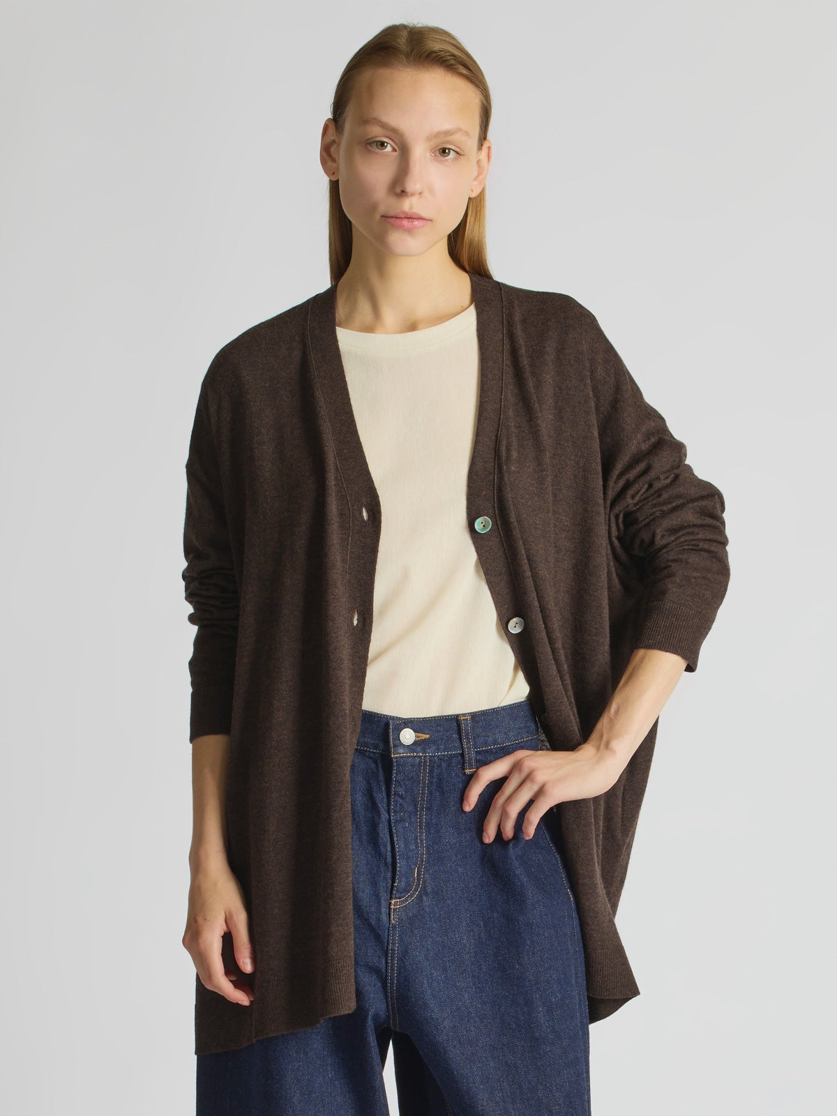 mizuiro ind Vネックワイドカーディガン｜ MARcourt ONLINE STORE